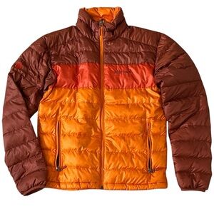 Marmot Ares Jacket Coat Puffer 600 Fill Down Retro Colorblock Full Zip Men Small